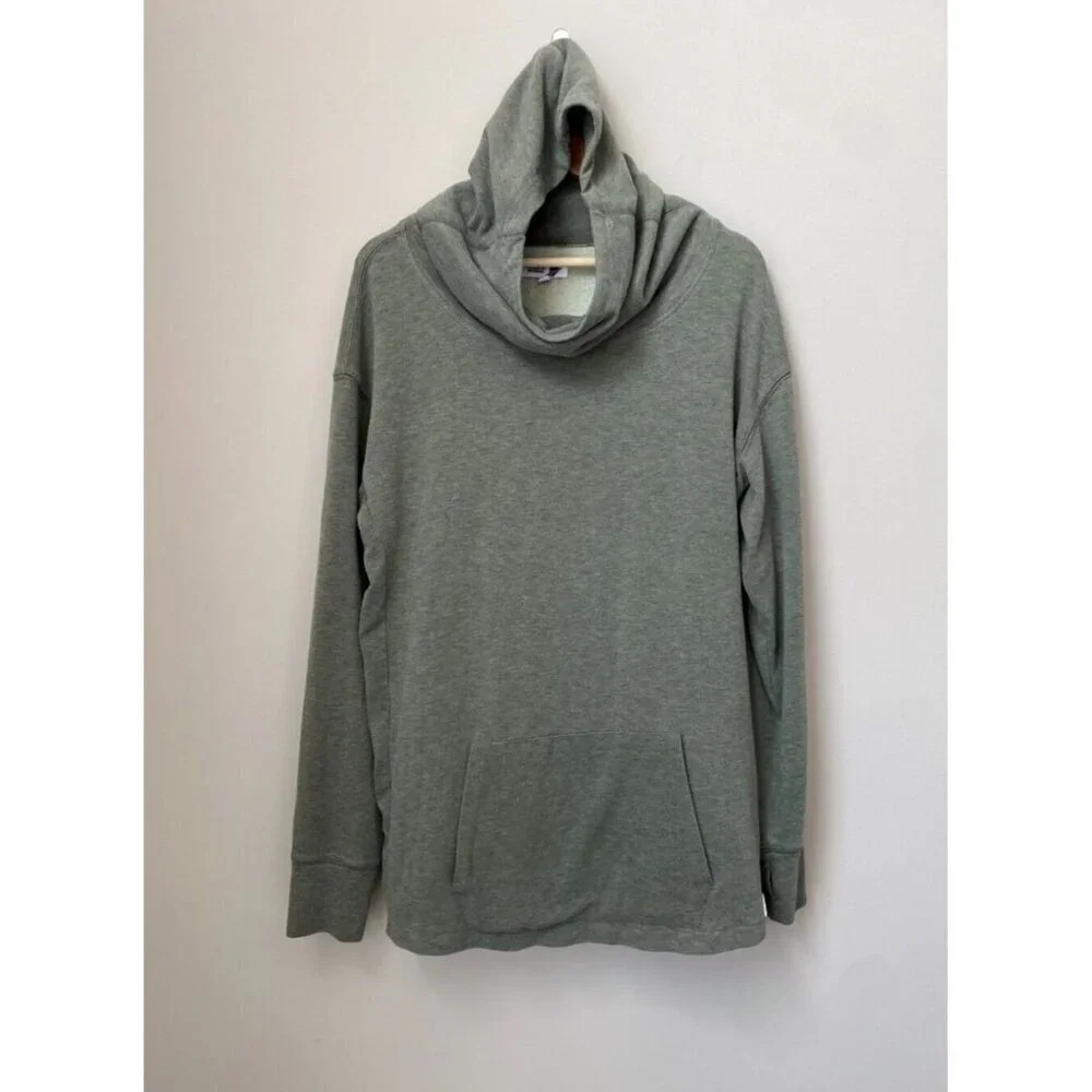 Fundamental Coast Women's XL Andrea Cowl Pullover Sweatshirt Thumbholes in Green